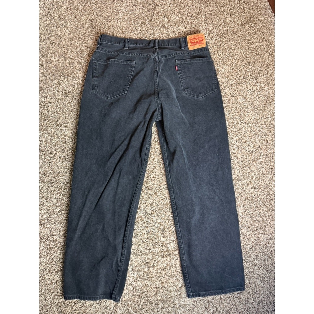Levi's 550 Relaxed Fit Jeans Mens 42x32(38x30) Black Denim Classic Straight - Picture 6 of 6